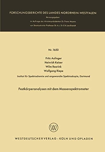 Festkörperanalysen mit dem Massenspektrometer