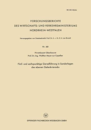 Fünf- und sechspunktige Geradführung in Sonderlagen des ebenen Gelenkvierecks