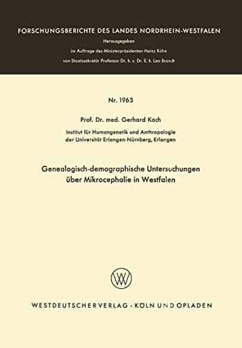Genealogisch-demographische Untersuchungen über Mikrocephalie in Westfalen