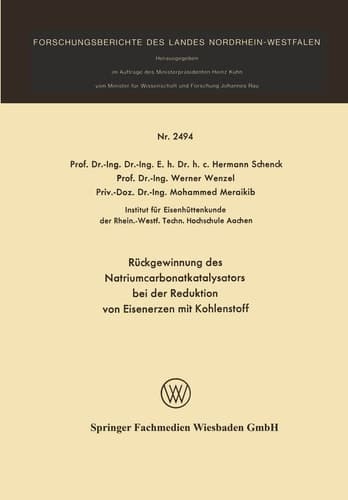Rückgewinnung des Natriumcarbonatkatalysators bei der Reduktion von Eisenerzen mit Kohlenstoff