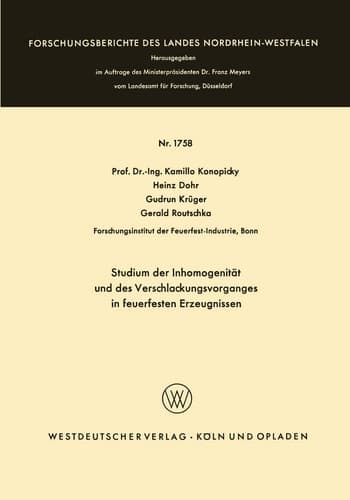 Studium der Inhomogenität und des Verschlackungsvorganges in feuerfesten Erzeugnissen