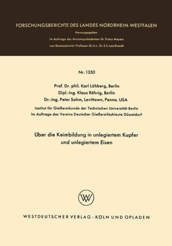 Über die Keimbildung in unlegiertem Kupfer und unlegiertem Eisen