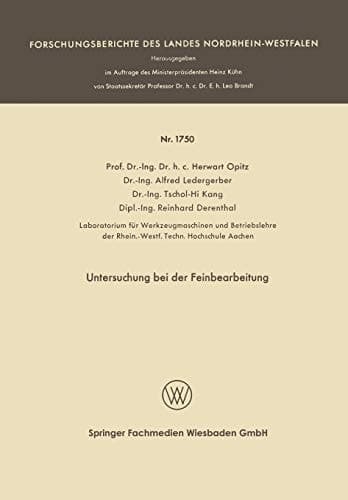 Untersuchung bei der Feinbearbeitung