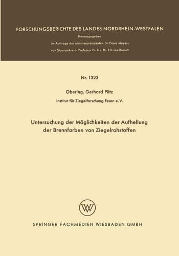 Untersuchung der Möglichkeiten der Aufhellung der Brennfarben von Ziegelrohstoffen
