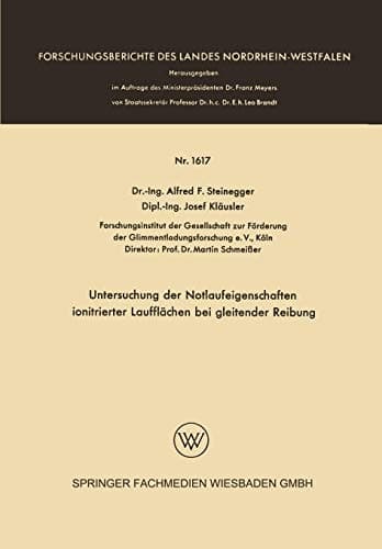 Untersuchung der Notlaufeigenschaften ionitrierter Laufflächen bei gleitender Reibung
