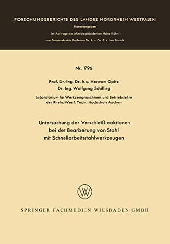 Untersuchung der Verschleißreaktionen bei der Bearbeitung von Stahl mit Schnellarbeitsstahlwerkzeugen