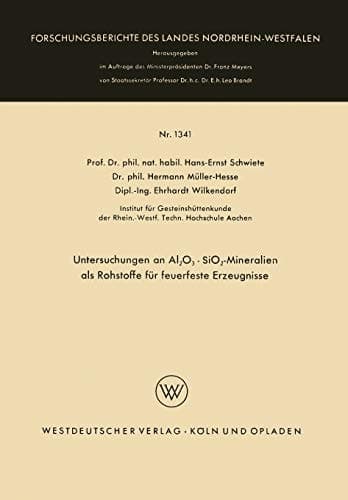 Untersuchungen an Al2O3 · SiO2-Mineralien als Rohstoffe für feuerfeste Erzeugnisse