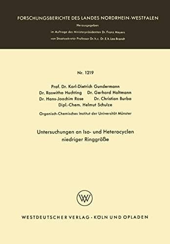 Untersuchungen an Iso- und Heterocyclen niedriger Ringgröße