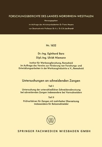 Untersuchungen an schneidenden Zangen