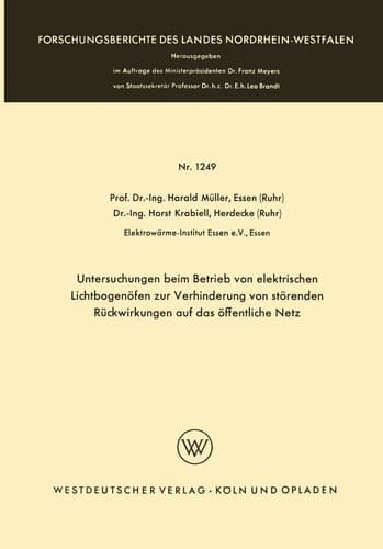 Untersuchungen beim Betrieb von elektrischen Lichtbogenöfen zur Verhinderung von störenden Rückwirkungen auf das öffentliche Netz (German Edition)