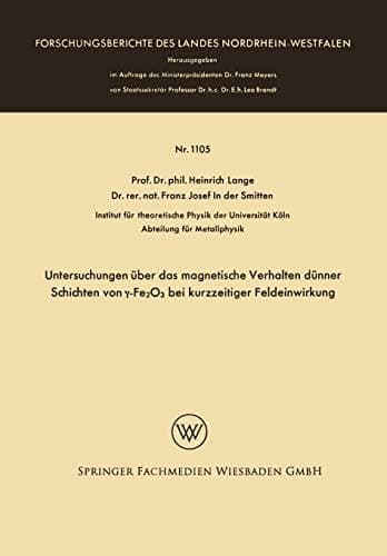 Untersuchungen über das magnetische Verhalten dünner Schichten von γ-Fe2O3 bei kurzzeitiger Feldeinwirkung