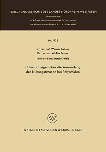Untersuchungen über die Anwendung der Trübungstitration bei Polyamiden