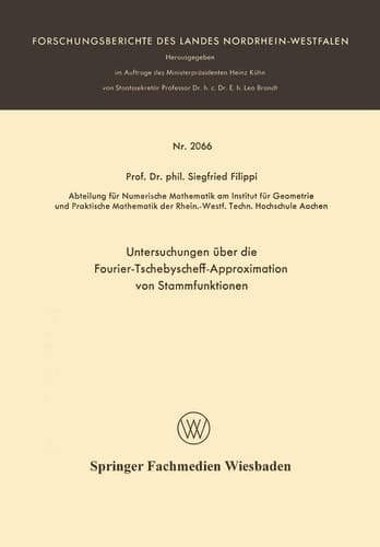 Untersuchungen über die Fourier-Tschebyscheff-Approximation von Stammfunktionen