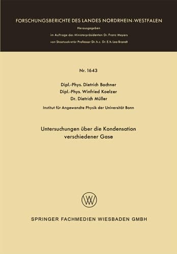 Untersuchungen über die Kondensation verschiedener Gase
