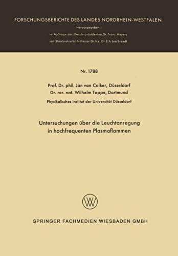 Untersuchungen über die Leuchtanregung in hochfrequenten Plasmaflammen