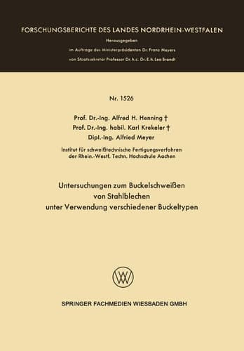 Untersuchungen zum Buckelschweißen von Stahlblechen unter Verwendung verschiedener Buckeltypen