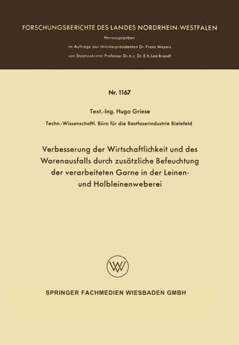 Verbesserung der Wirtschaftlichkeit und des Warenausfalls durch zusätzliche Befeuchtung der verarbeiteten Garne in der Leinen- und Halbleinenweberei
