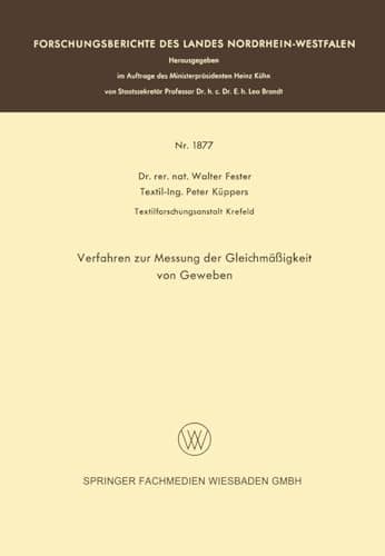 Verfahren zur Messung der Gleichmäßigkeit von Geweben (German Edition)