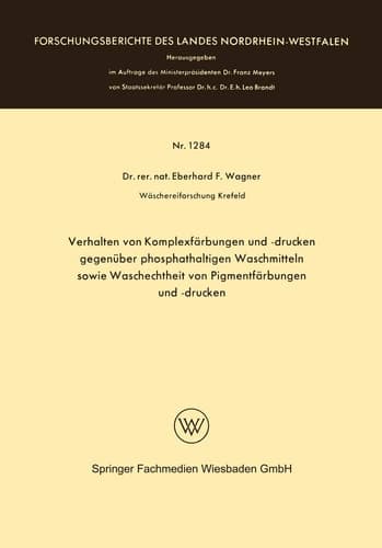 Verhalten von Komplexfärbungen und -drucken gegenüber phosphathaltigen Waschmitteln sowie Waschechtheit von Pigmentfärbungen und -drucken