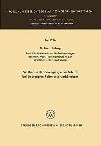 Zur Theorie der Bewegung eines Schiffes bei begrenzten Fahrwasserverhältnissen