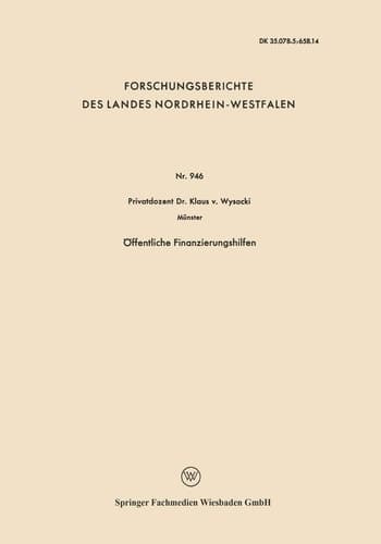 Öffentliche Finanzierungshilfen