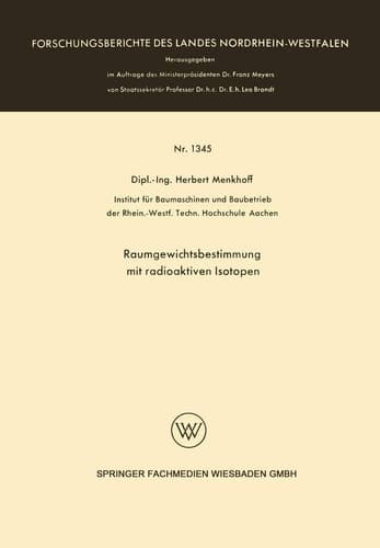 Raumgewichtsbestimmung mit radioaktiven Isotopen