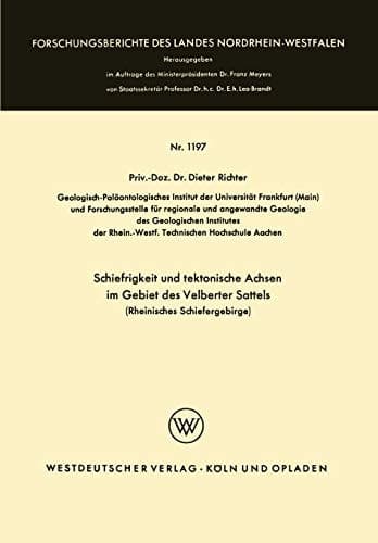 Schiefrigkeit und tektonische Achsen im Gebiet des Velberter Sattels (Rheinisches Schiefergebirge)