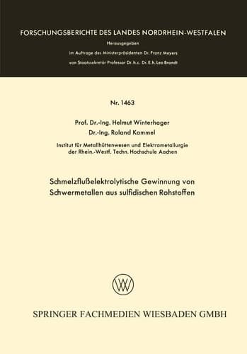 Schmelzflußelektrolytische Gewinnung von Schwermetallen aus sulfidischen Rohstoffen