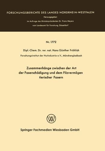 Zusammenhänge zwischen der Art der Faserschädigung und dem Filzvermögen tierischer Fasern