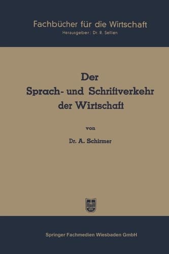 Der Sprach- und Schriftverkehr der Wirtschaft (German Edition)