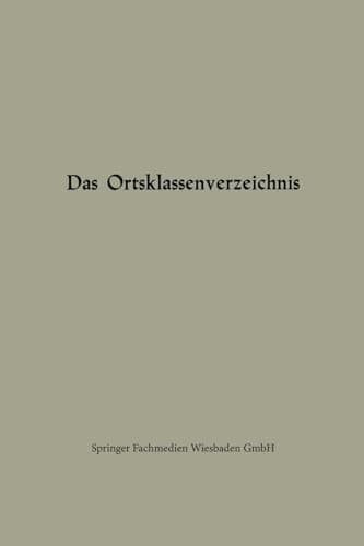Das Ortsklassenverzeichnis (German Edition)