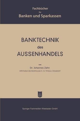 Banktechnik des Aussenhandels (German Edition)