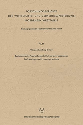 Bestimmung des Faserabbaues bei Leinen unter besonderer Berücksichtigung der Leinengarnbleiche
