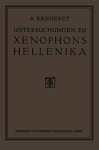 Untersuchungen zu Xenophons Hellenika (German Edition)