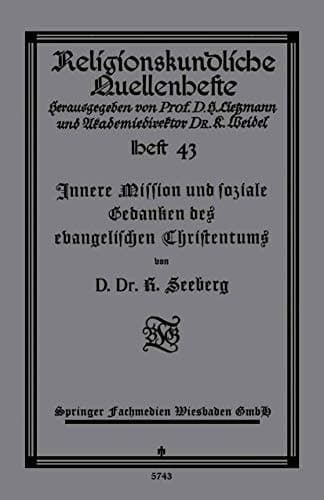 Innere Mission und soziale Gedanken des evangelischen Christentums