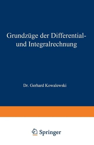 Grundzüge der Differential- und Integralrechnung (German Edition)