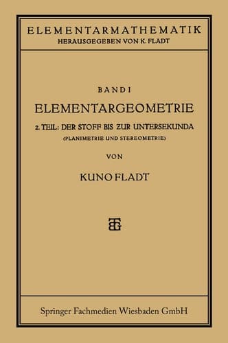 Elementargeometrie Der Stoff Bis Zur Untersekunda