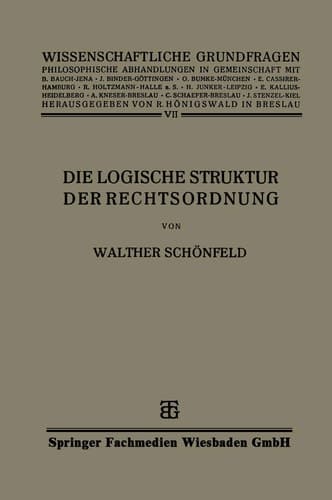 Die Logische Struktur der Rechtsordnung