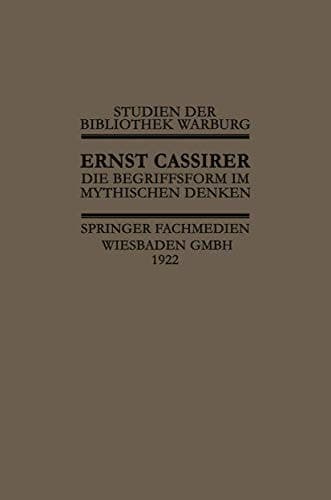 Die Begriffsform im Mythischen Denken