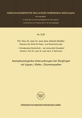 Atemphysiologische Untersuchungen bei Säuglingen mit Lippen-, Kiefer-, Gaumenspalten