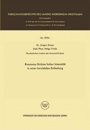 Runaway-Ströme hoher Intensität in einer toroidalen Entladung
