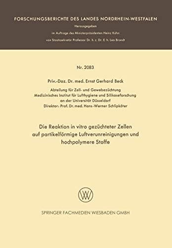 Die Reaktion in vitro gezüchteter Zellen auf partikelförmige Luftverunreinigungen und hochpolymere Stoffe