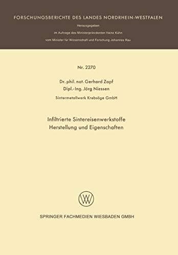 Infiltrierte Sintereisenwerkstoffe Herstellung und Eigenschaften