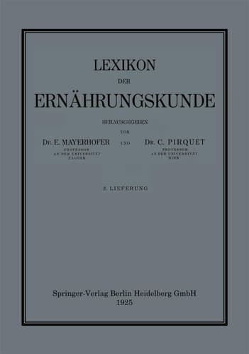 Lexikon der Ernährungskunde (German Edition)
