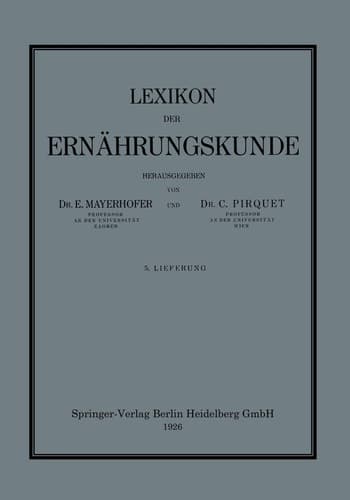 Lexikon der Ernährungskunde