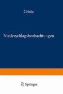 Deutsches Meteorologisches Jahrbuch 1938 Teil III: Niederschlagsbeobachtungen