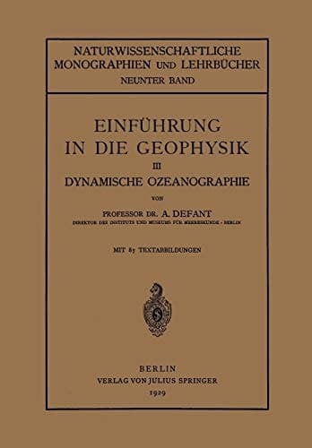 Einführung in die Geophysik III Dynamische Ozeanographie