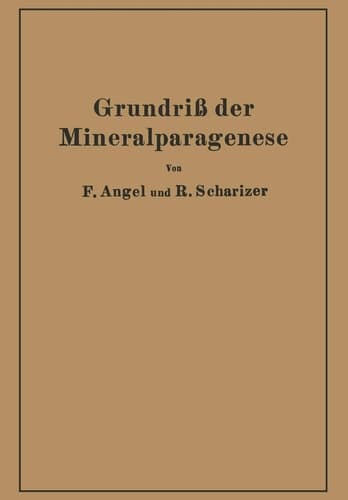 Grundriß der Mineralparagenese (German Edition)