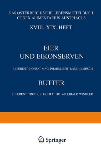 Eier und Eikonserven XVIII.–XIX. Heft