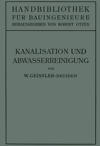 Kanalisation und Abwasserreinigung